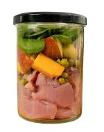 Cooked fresh turkey with sweet potato, apple and spinach (jar) - Image 2